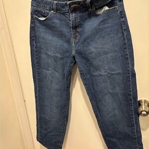 Uniqlo Women's Straight-Leg Jeans in Dark Blue